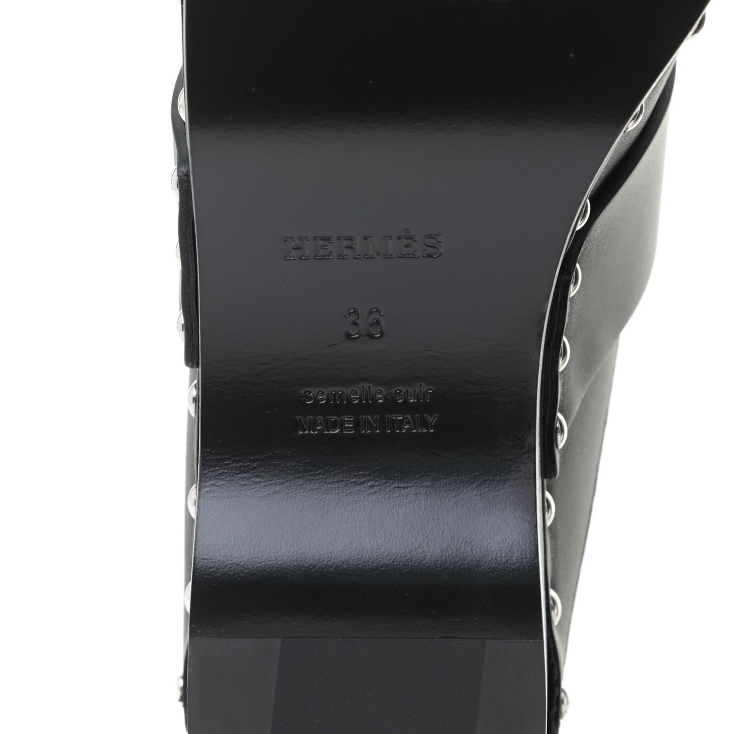 Calfskin Calya Mules 36 Black