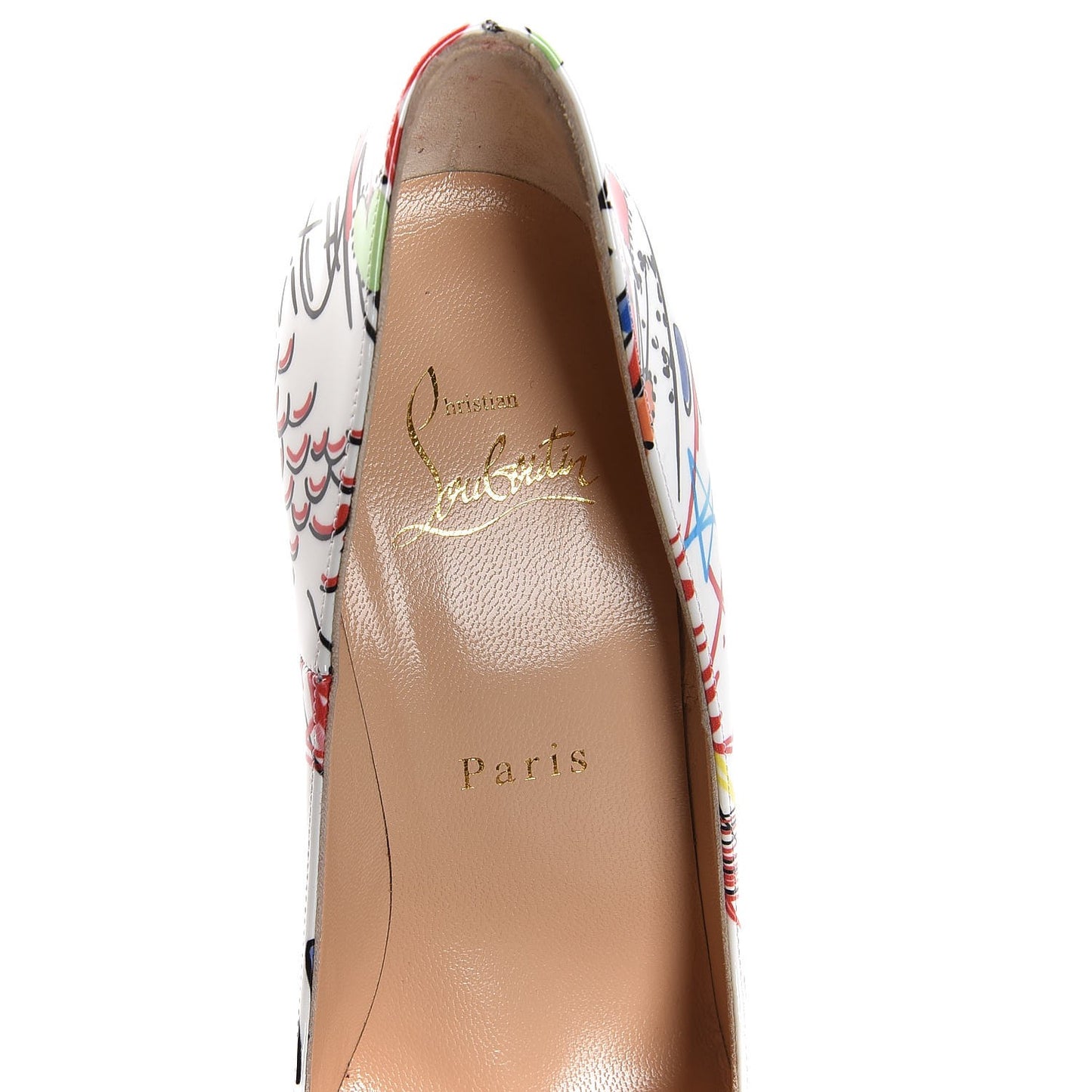 Patent Loubitag So Kate 120 Pumps 37 White Multi