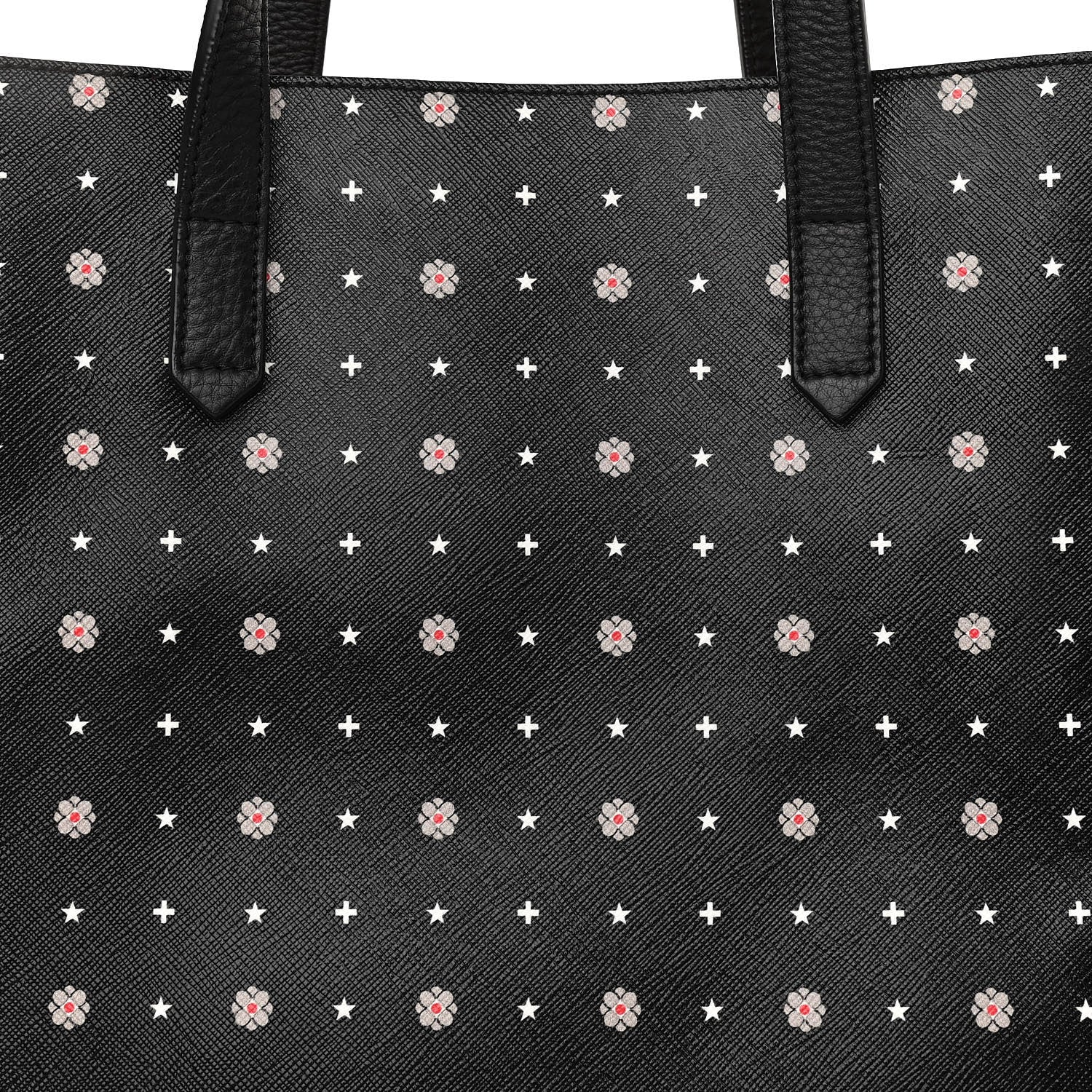 Givenchy Textured Coated Canvas Mini Lilies Print Tote Black 9 of 11