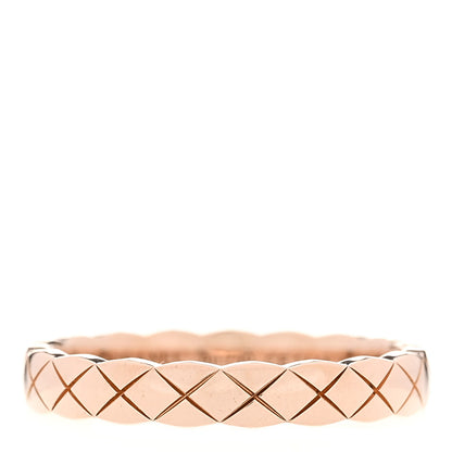 Chanel 18K Beige Gold Mini Coco Crush Ring 55 7.25 1 of 6
