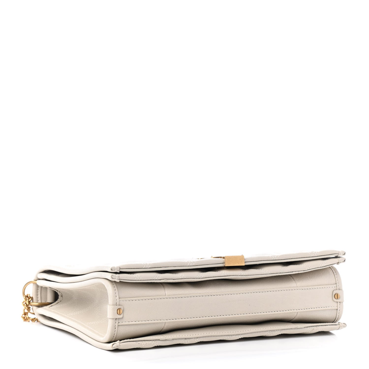 Saint Laurent Lambskin Quilted Small Becky Chain Bag Blanc Vintage 3 of 4