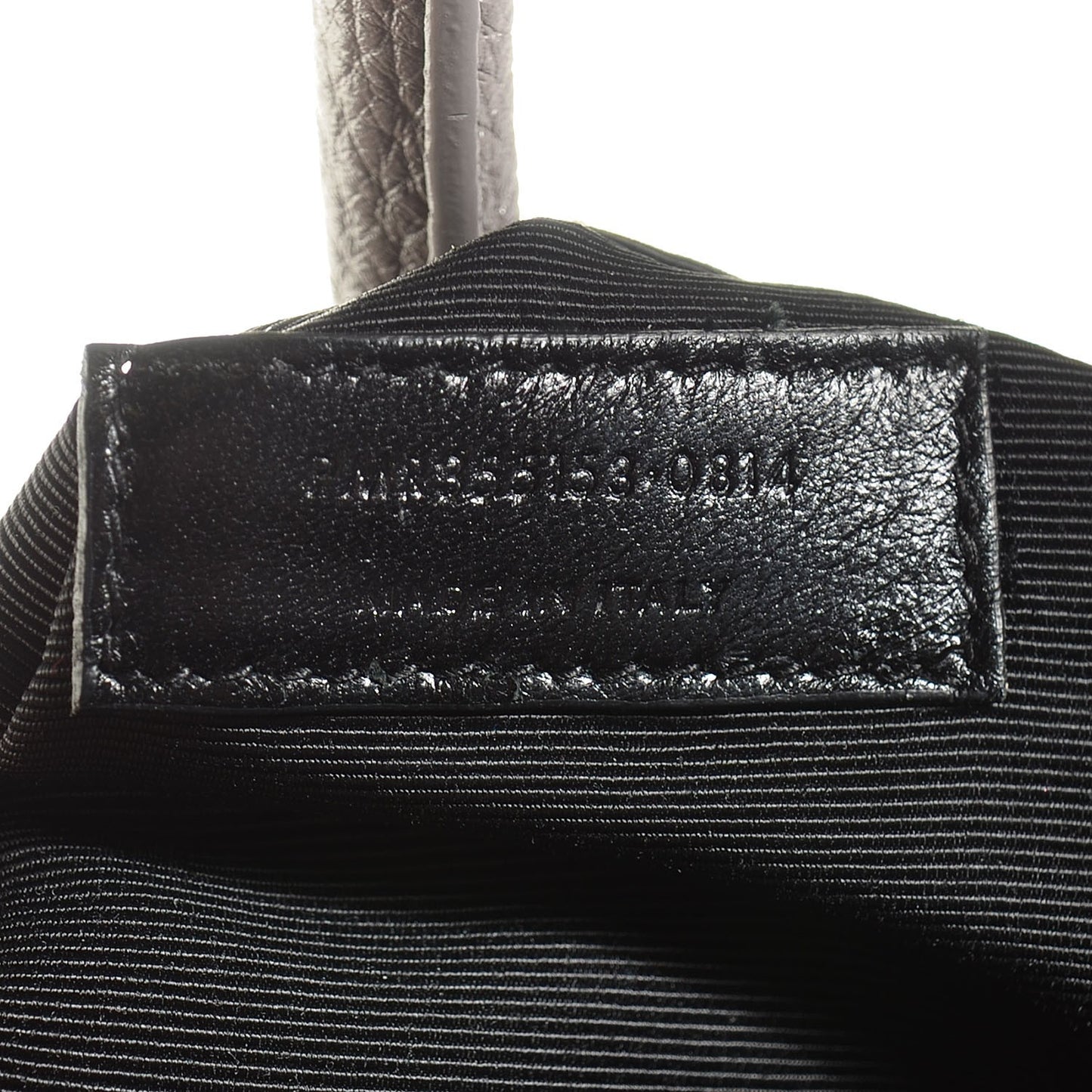 Grained Calfskin Small Sac De Jour Fog