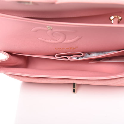 Chanel Caviar Chevron Quilted Medium Double Flap Pink 7 of 10