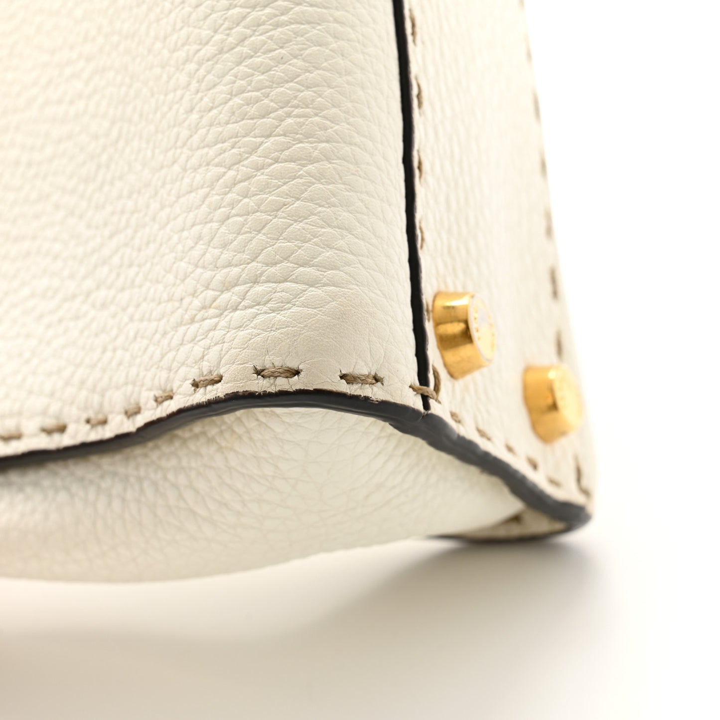 Cuoio Romano Selleria Mini Peekaboo Iconic Satchel White