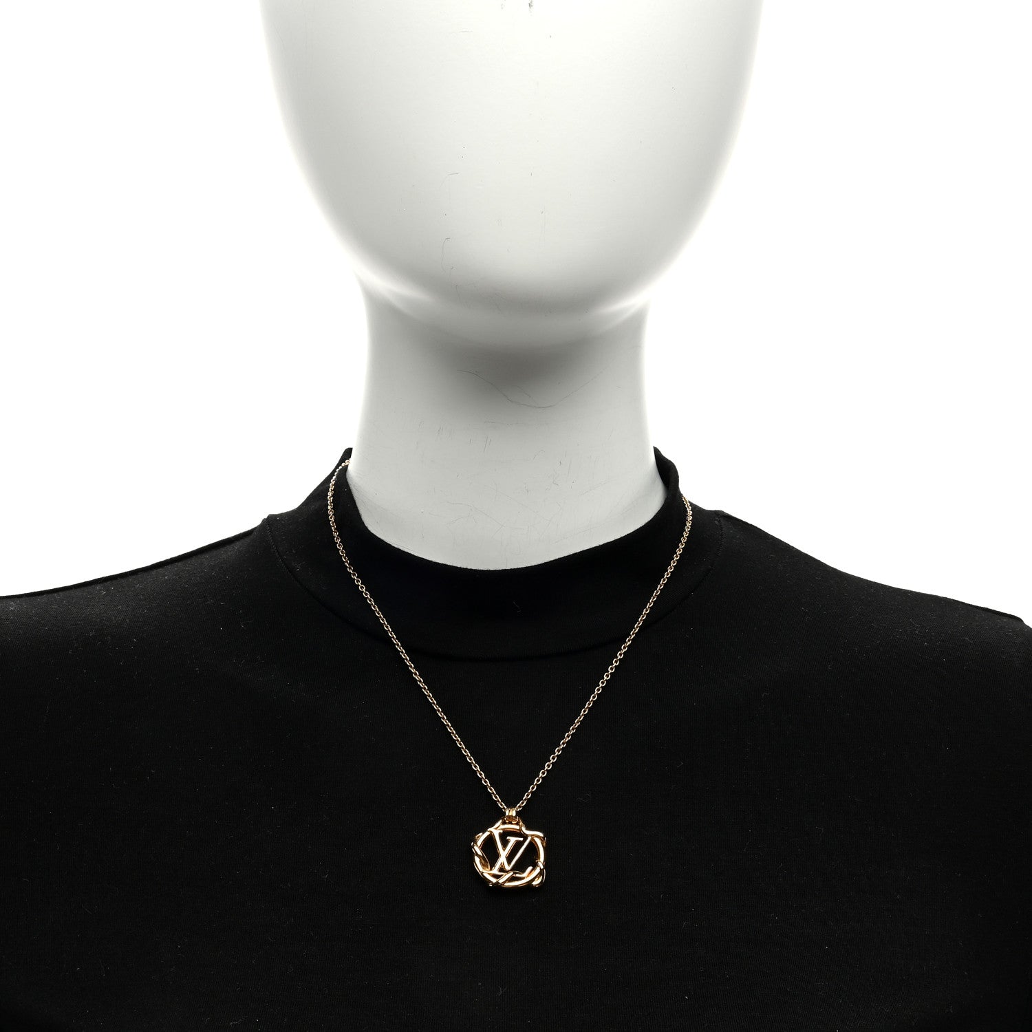 Louis Vuitton Metal Garden Louise Necklace Gold 2 of 4