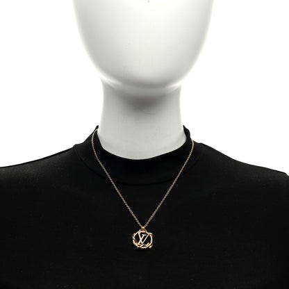 Louis Vuitton Metal Garden Louise Necklace Gold 2 of 4
