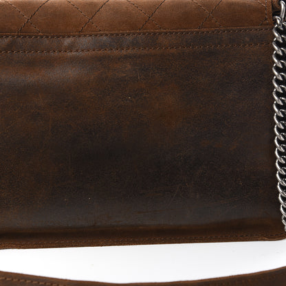 Chanel Nubuck Stitched Highlander Messenger Brown 8 of 17