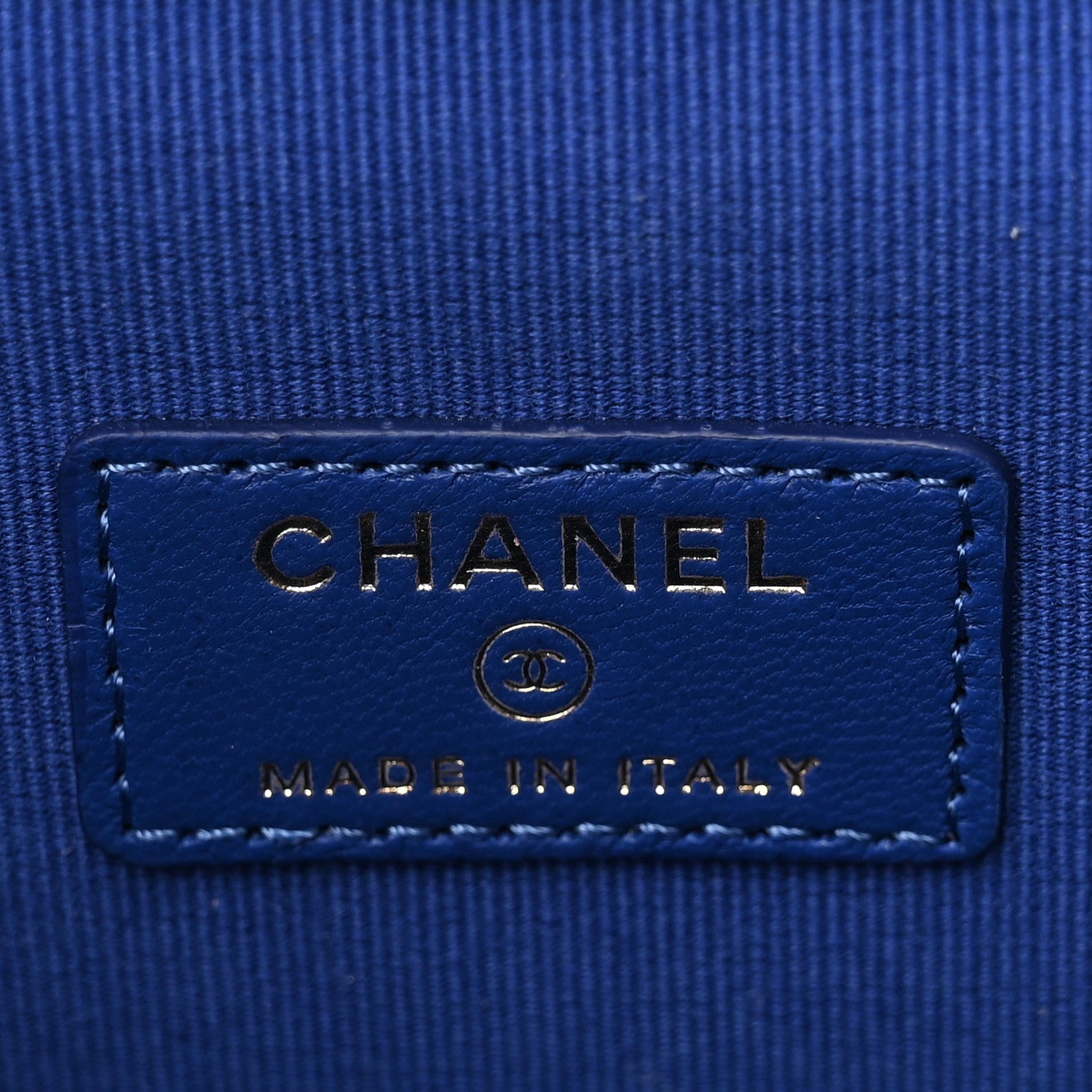 Chanel Lambskin Quilted Top Handle Mini Vanity Case With Chain Blue 6 of 11