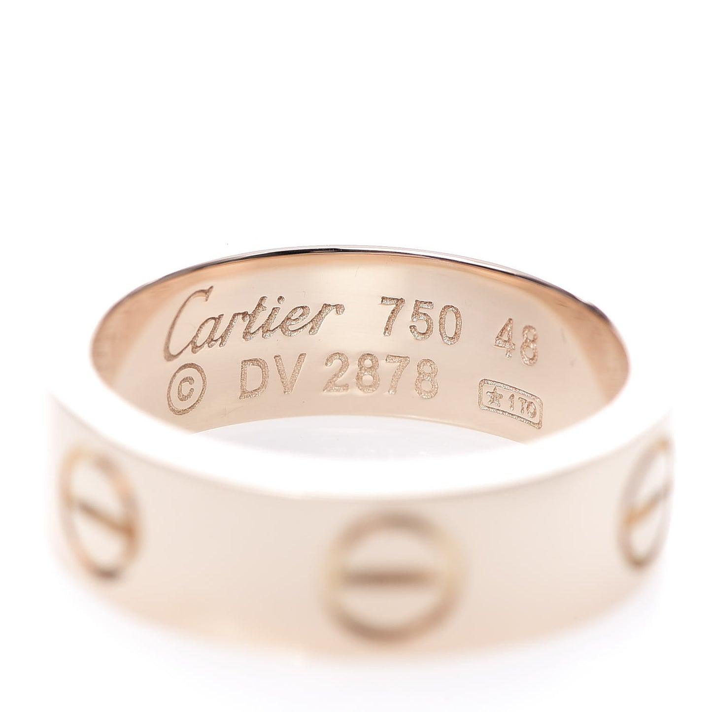 18K Pink Gold 5.5mm LOVE Ring 48 4.5