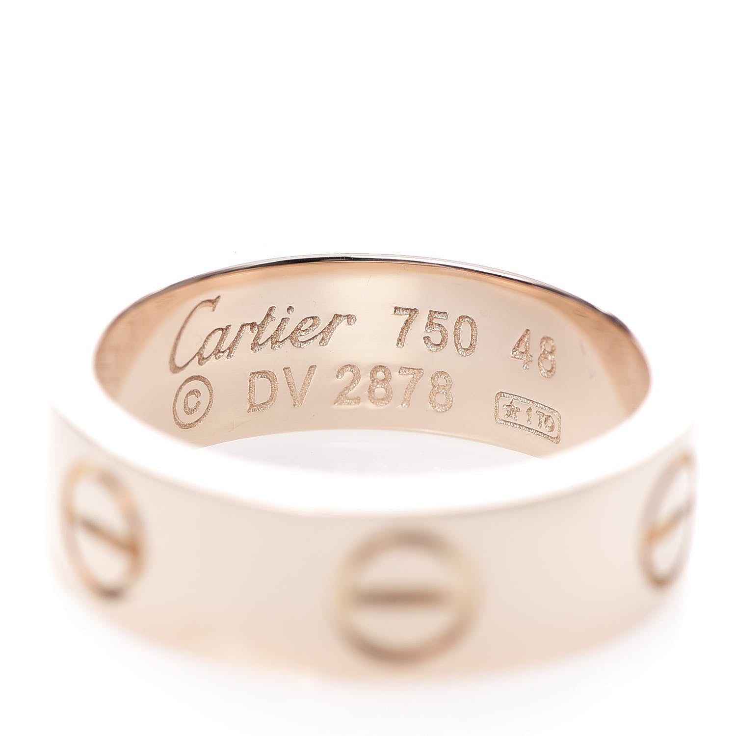 Cartier 18K Pink Gold 5.5mm LOVE Ring 48 4.5 4 of 4
