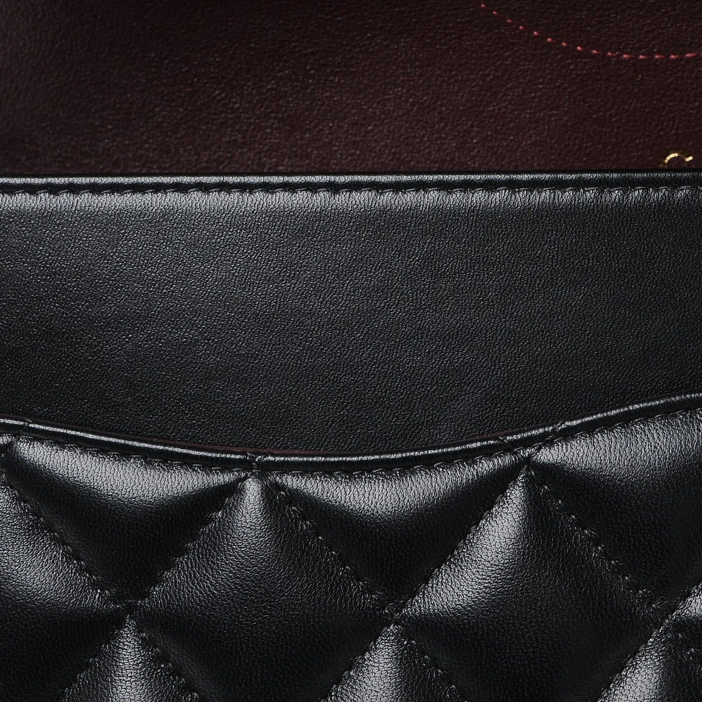 Lambskin Quilted Jumbo Double Flap Black