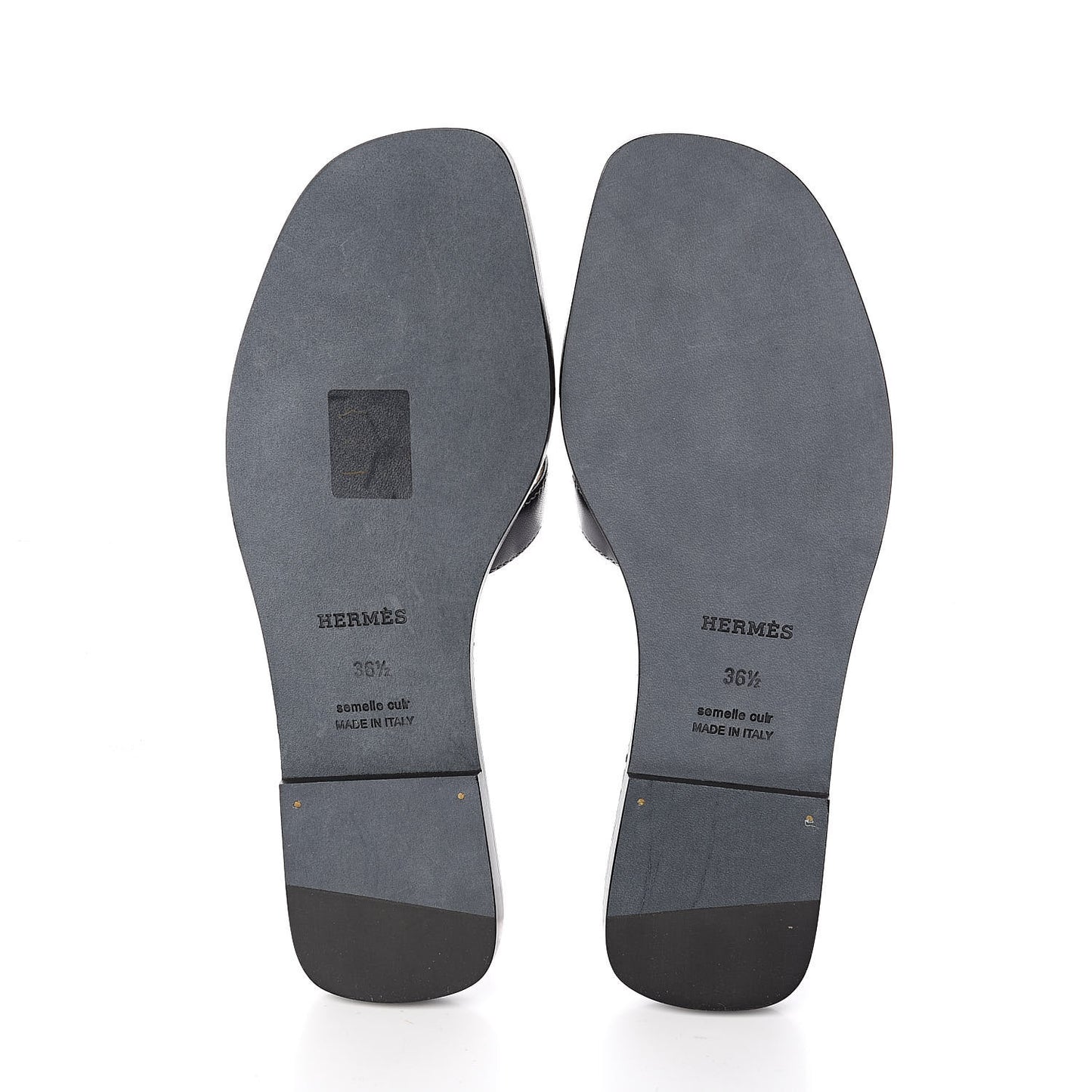 Box Calfskin Oran Sandals 36.5 Black