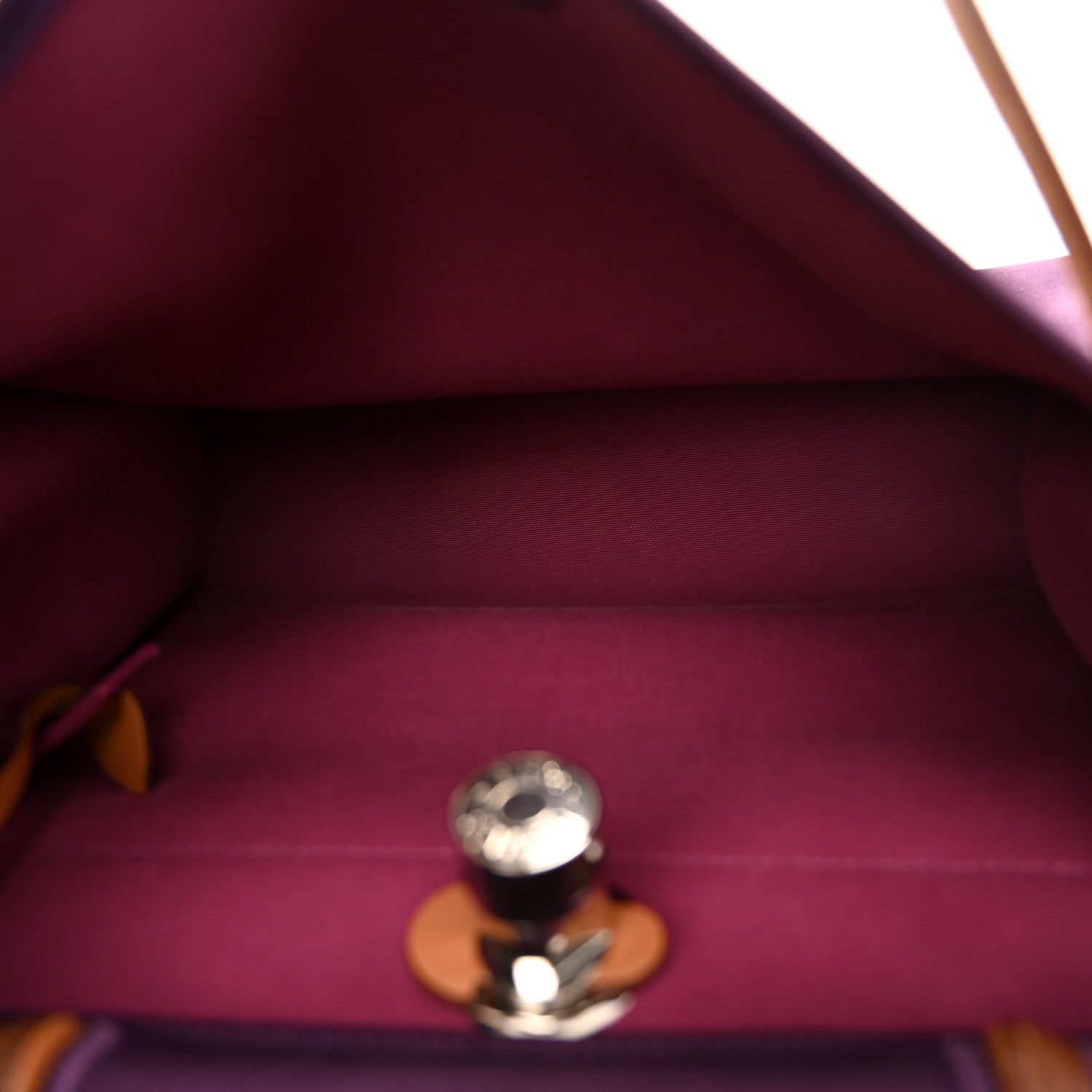 Hermes Toile Vache Hunter Herbag Zip 31 PM Cassis Fauve 6 of 12