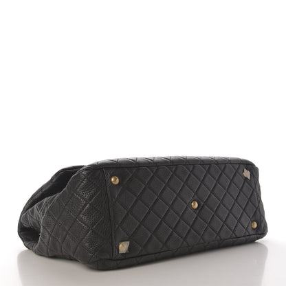 Chanel Calfskin Quilted XXL Travel Flap Bag Black 4 of 11