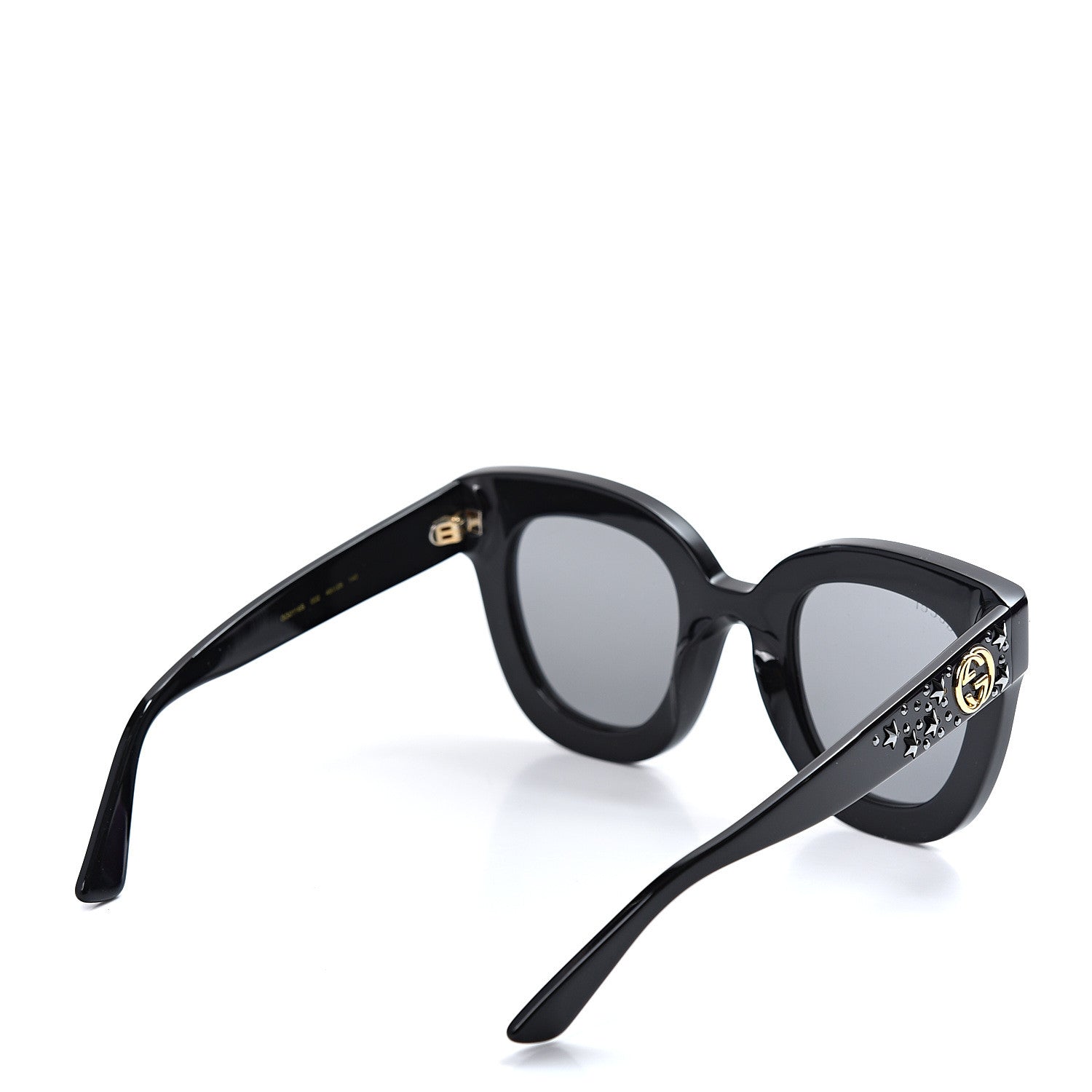Gucci Acetate Stars Cat Eye Sunglasses GG0116S Black 4 of 8