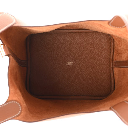 Hermes Taurillon Clemence Picotin Lock 22 MM Gold 5 of 9