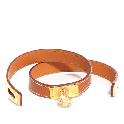 Hermes Barenia Kelly Double Tour Bracelet Small Fauve 3 of 6