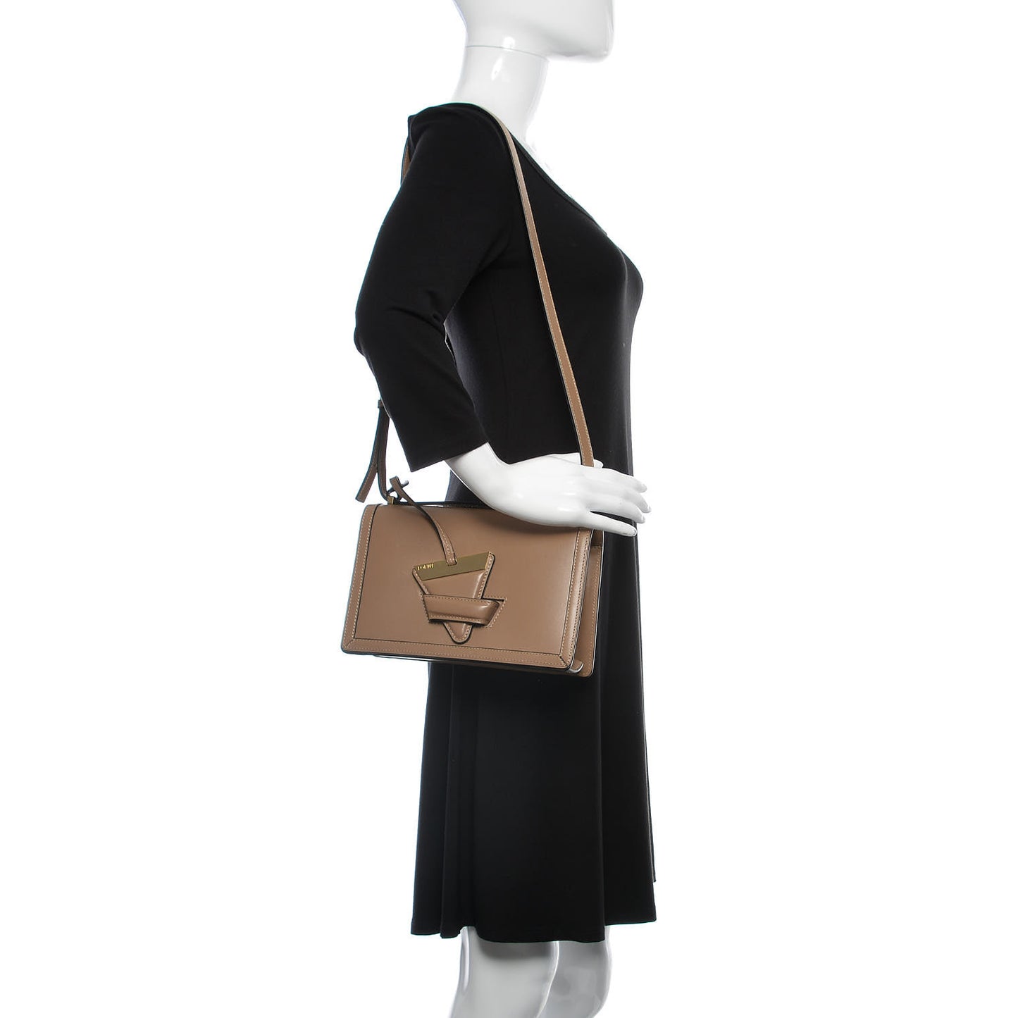 Calfskin Medium Barcelona Shoulder Bag Mink