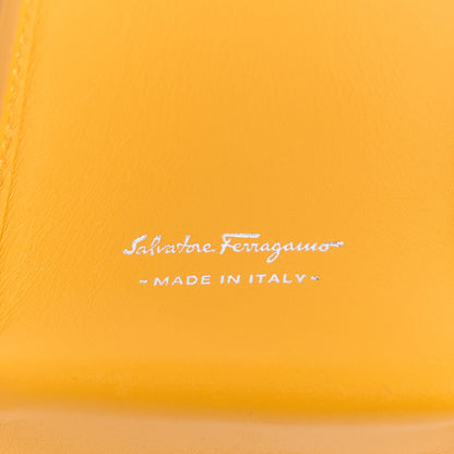 Salvatore Ferragamo Calfskin Altea Box Shoulder Bag Yellow 7 of 10