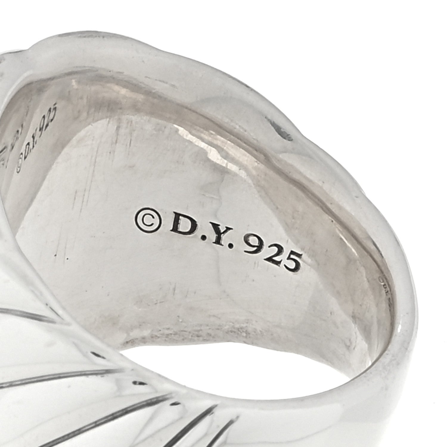 David Yurman Sterling Silver Sculpted Cable Ring 57 8 4 of 4