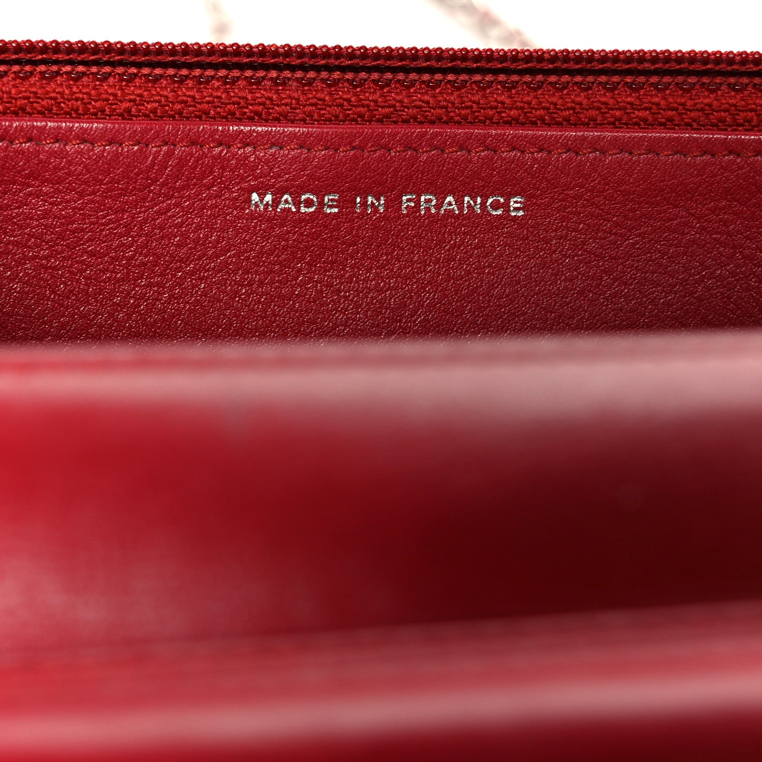 Chanel Caviar Timeless CC Wallet on Chain WOC Red 7 of 12