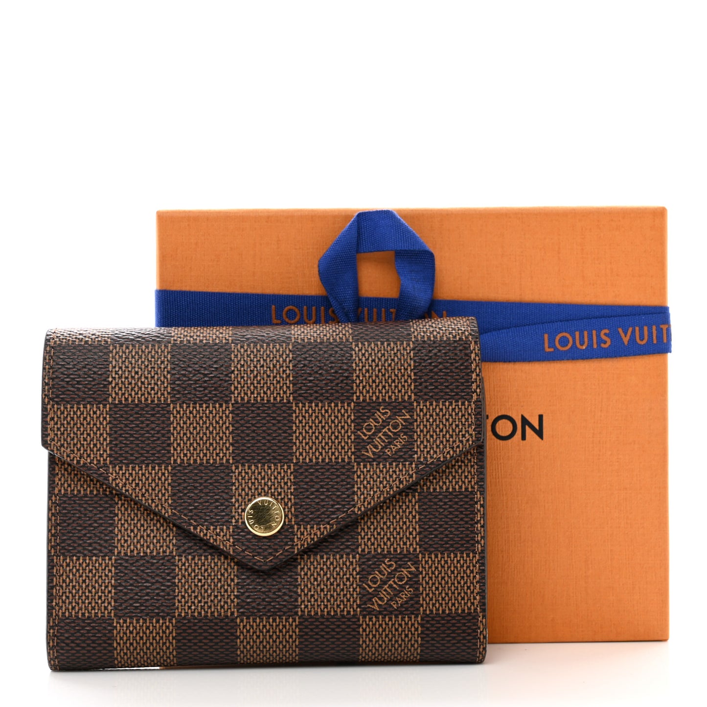 Damier Ebene Victorine Wallet Red