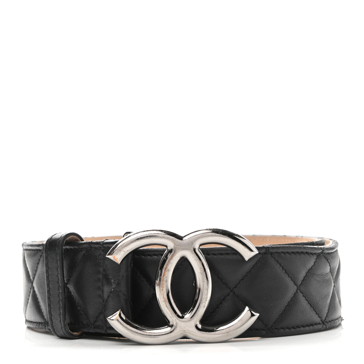 Lambskin Quilted CC Belt 70 28 Black
