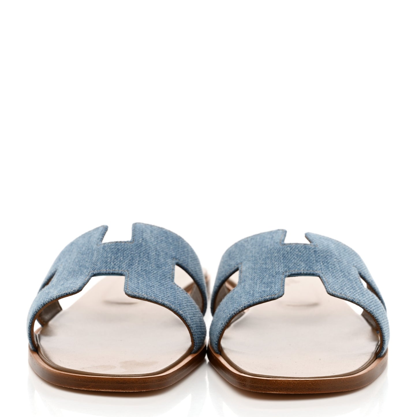 Denim Canvas Oran Sandals 39.5 Bleu Clair