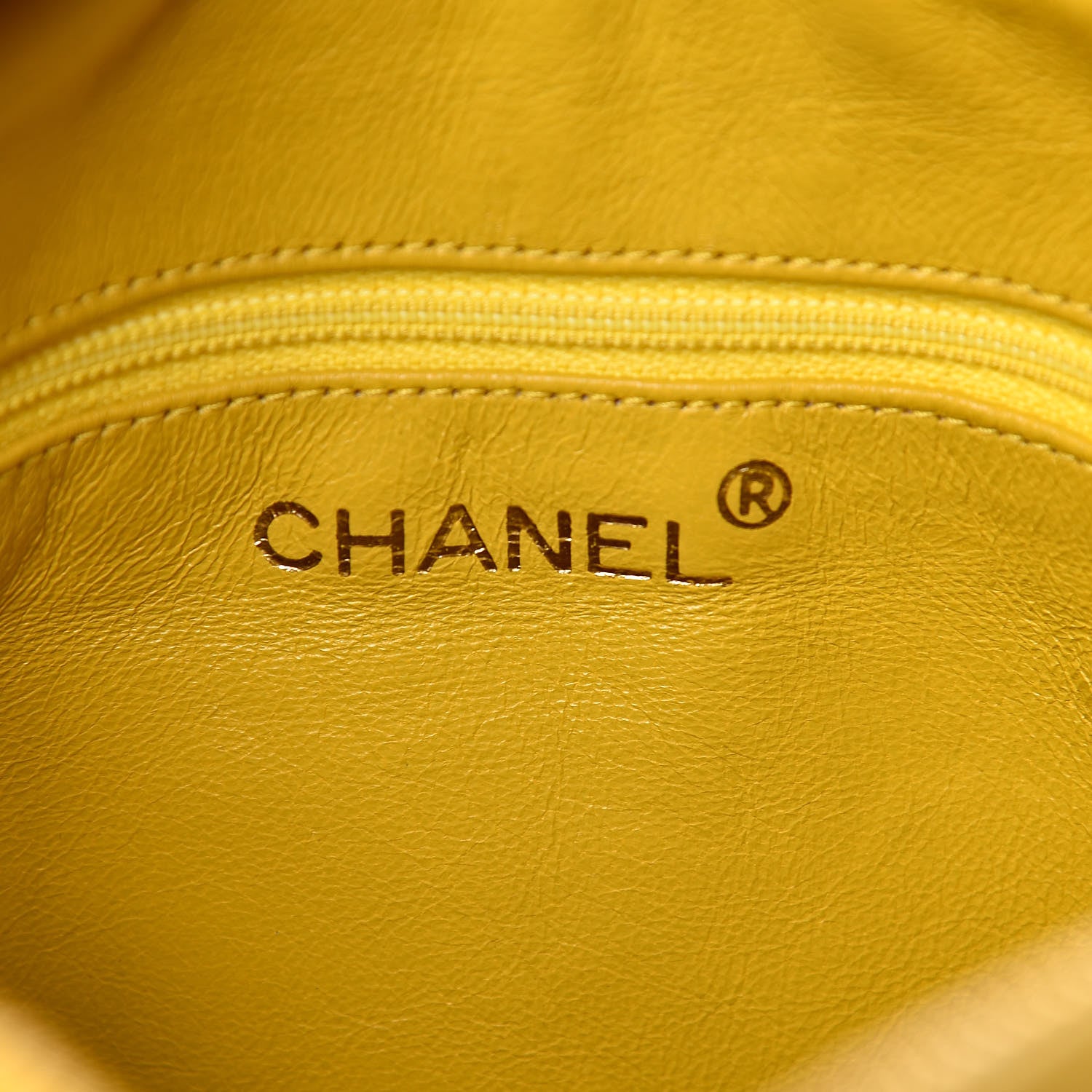Chanel Caviar Quilted Camera Case Yellow 6 of 10
