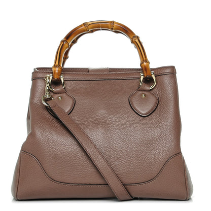 Gucci Pebbled Calfskin Small Diana Bamboo Top Handle Tote Pink Tan 1 of 6