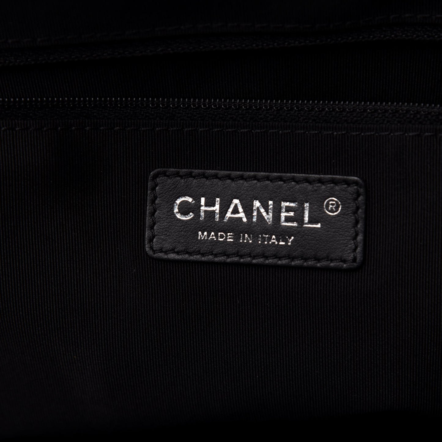 Calfskin Quilted Large Easy Shopping Tote Black