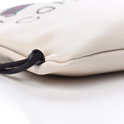 Gucci Calfskin Coco Capitan Logo Drawstring Backpack Mystic White 9 of 10