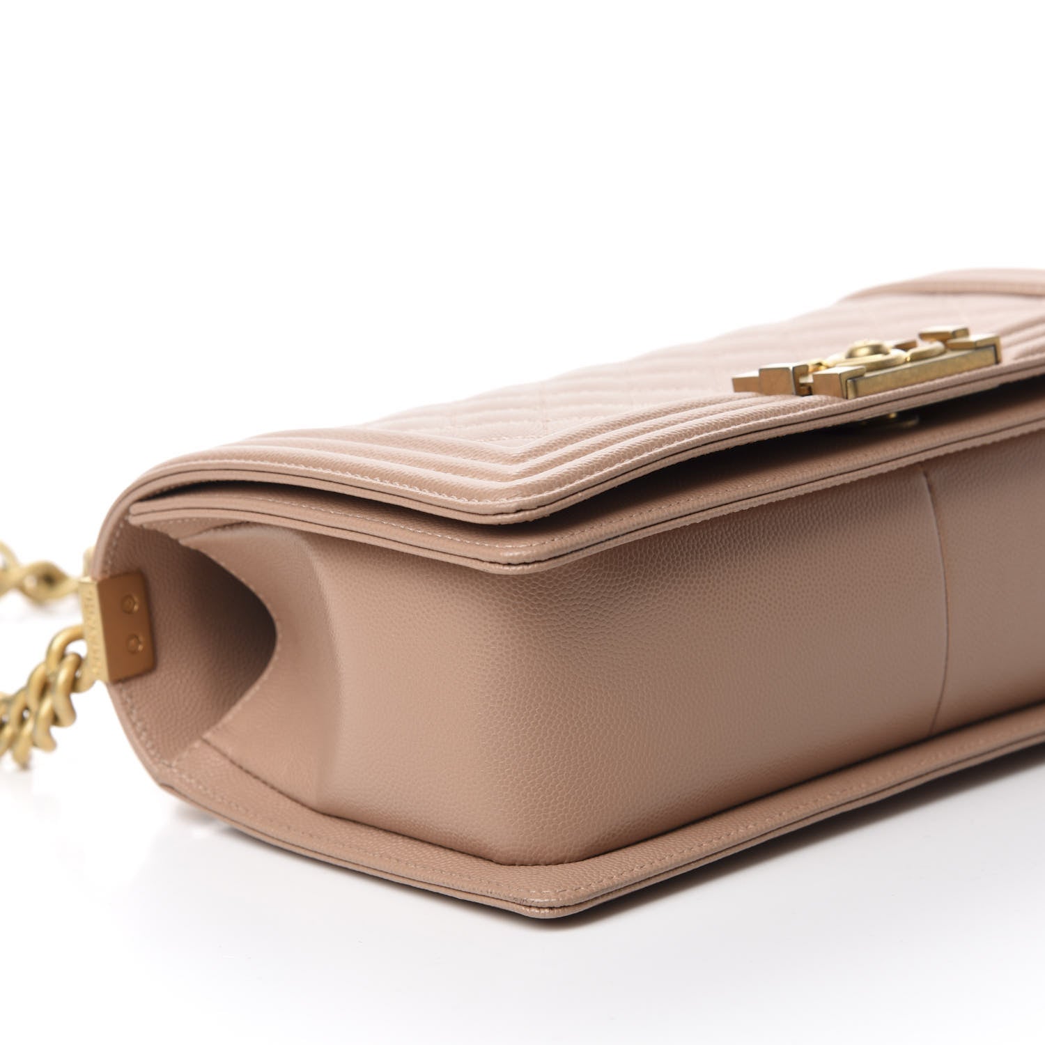 Chanel Caviar Quilted Medium Boy Flap Beige 6 of 12