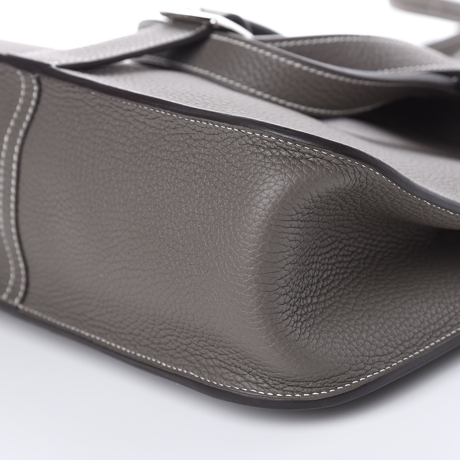 Hermes Taurillon Clemence Halzan 31 GM Etain 12 of 13
