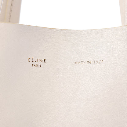 Celine Lambskin Vertical Bi-Cabas White Sun Yellow 6 of 14