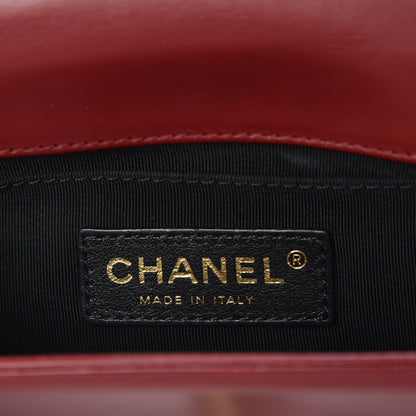 Chanel Glazed Calfskin Small Boy Flap Red 6 of 8