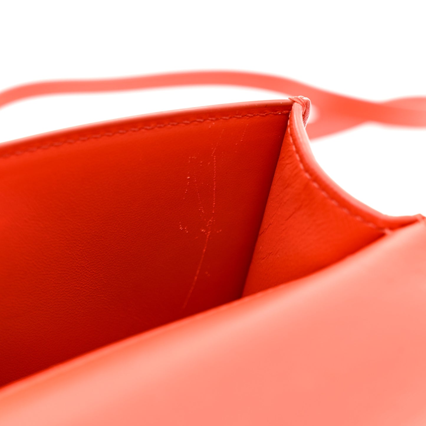 Smooth Calfskin Micro 30 Montaigne Flap Bag Orange