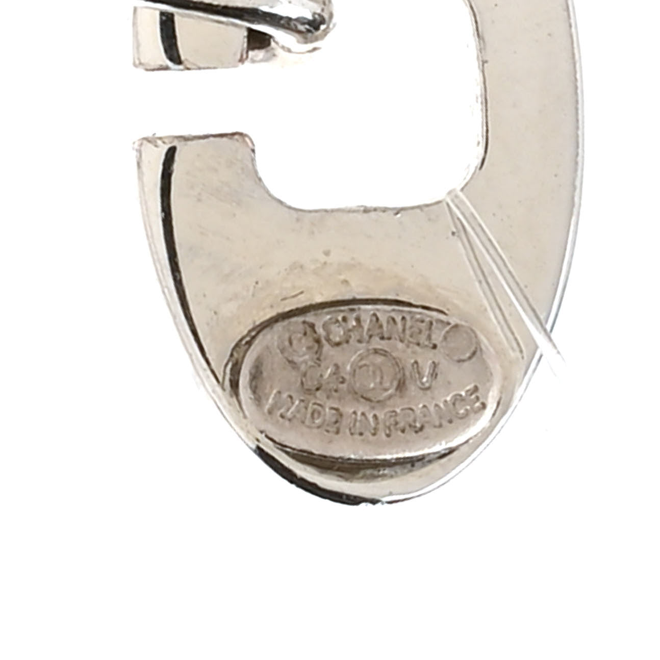 Metal Logo Dog Tag Key Ring Silver