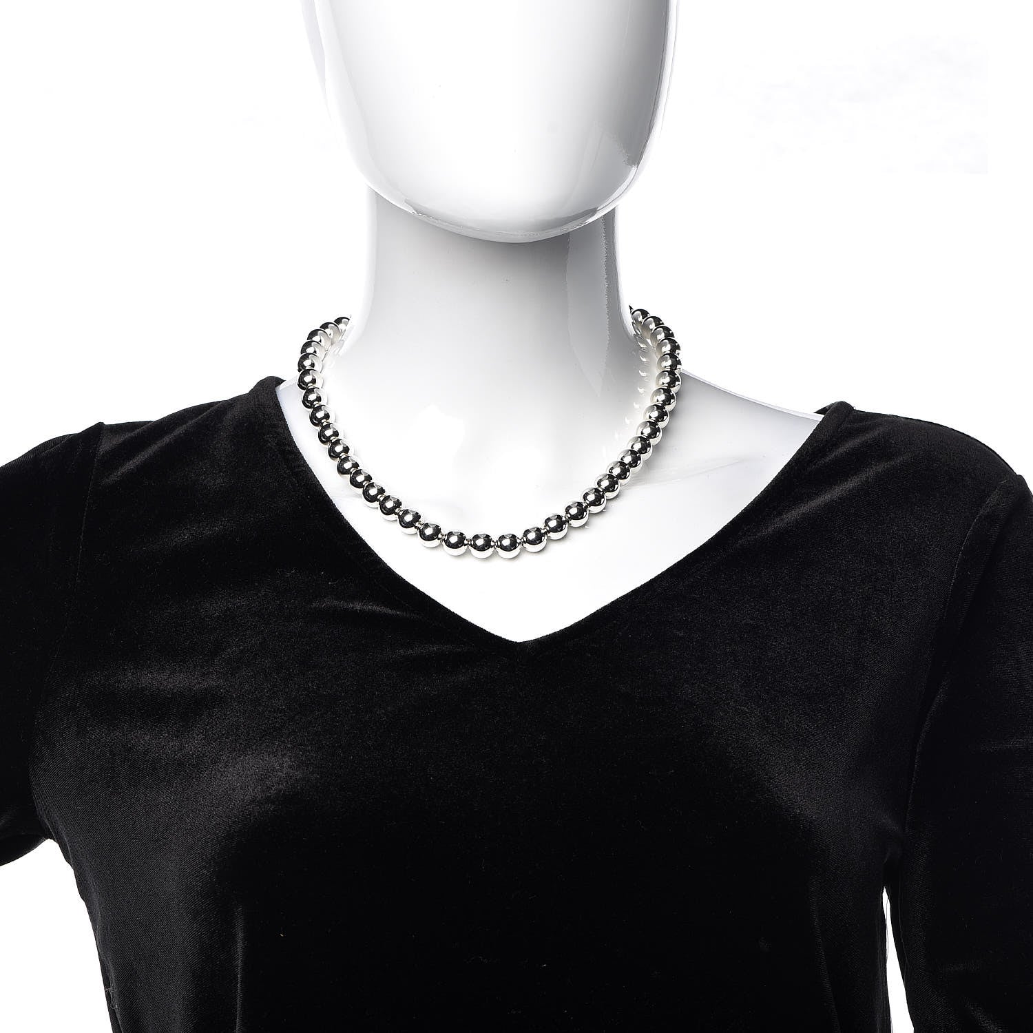 Tiffany Sterling Silver 10mm HardWear Ball Necklace 2 of 6