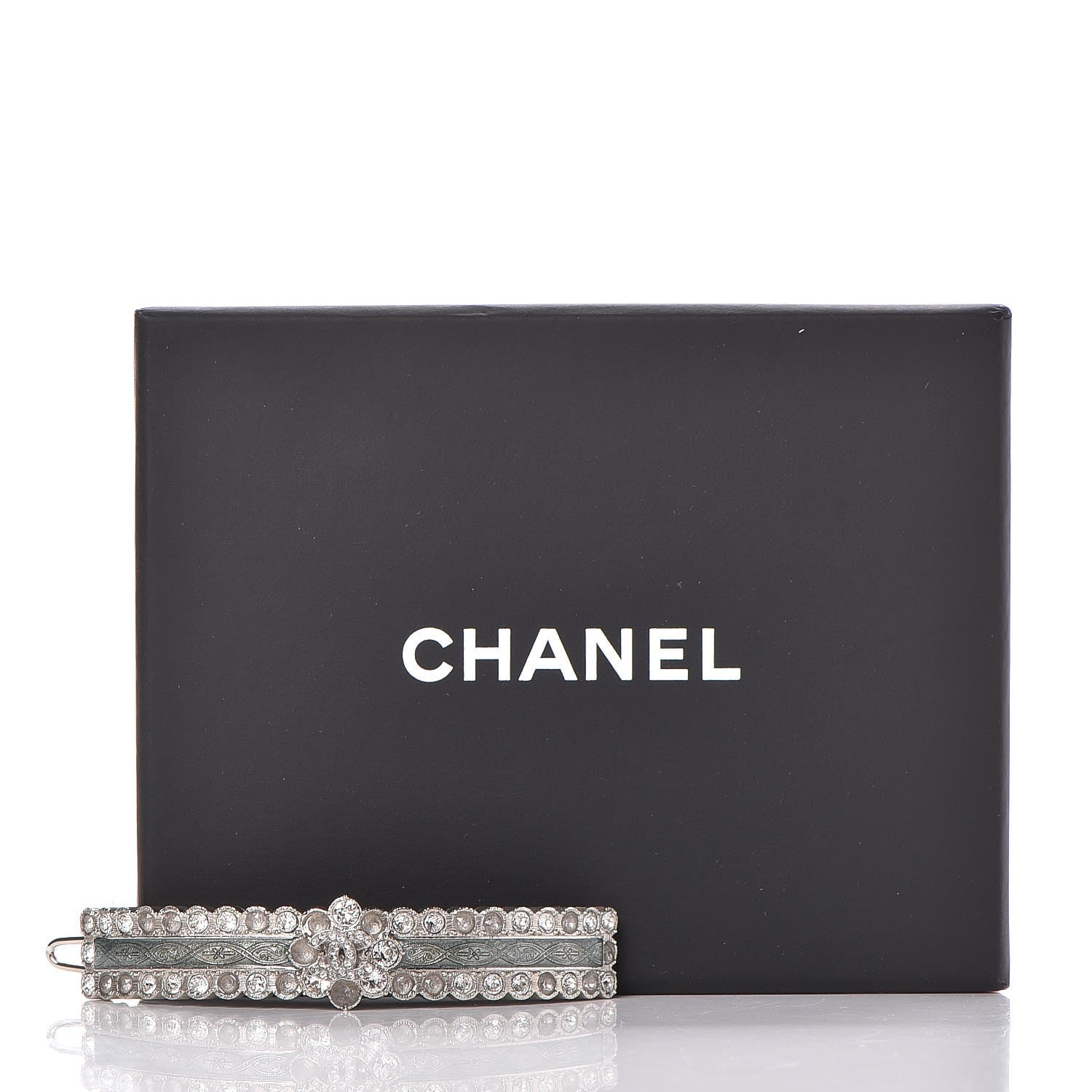 Chanel Crystal CC Hair Pin Silver 5 of 5