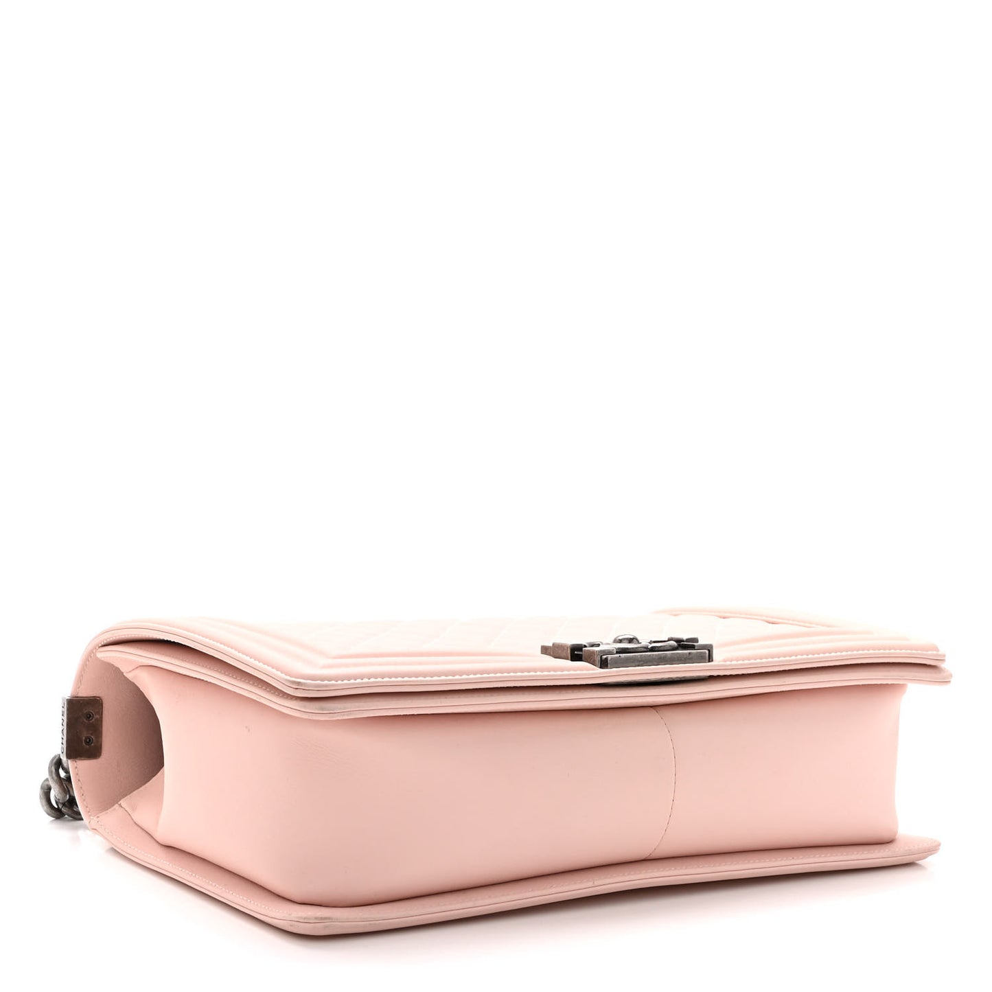 Calfskin Quilted New Medium Boy Flap Light Pink