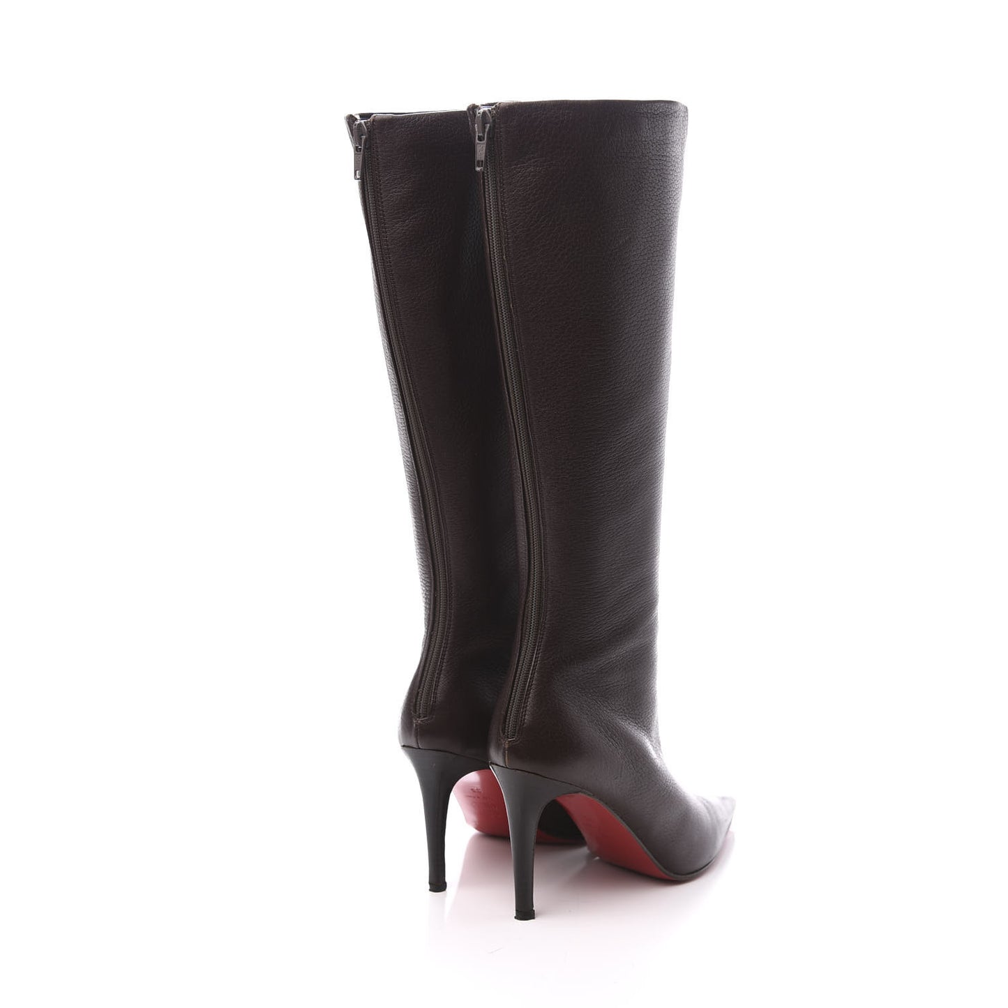 Calfskin 85 Knee High Boot 35 Dark Brown