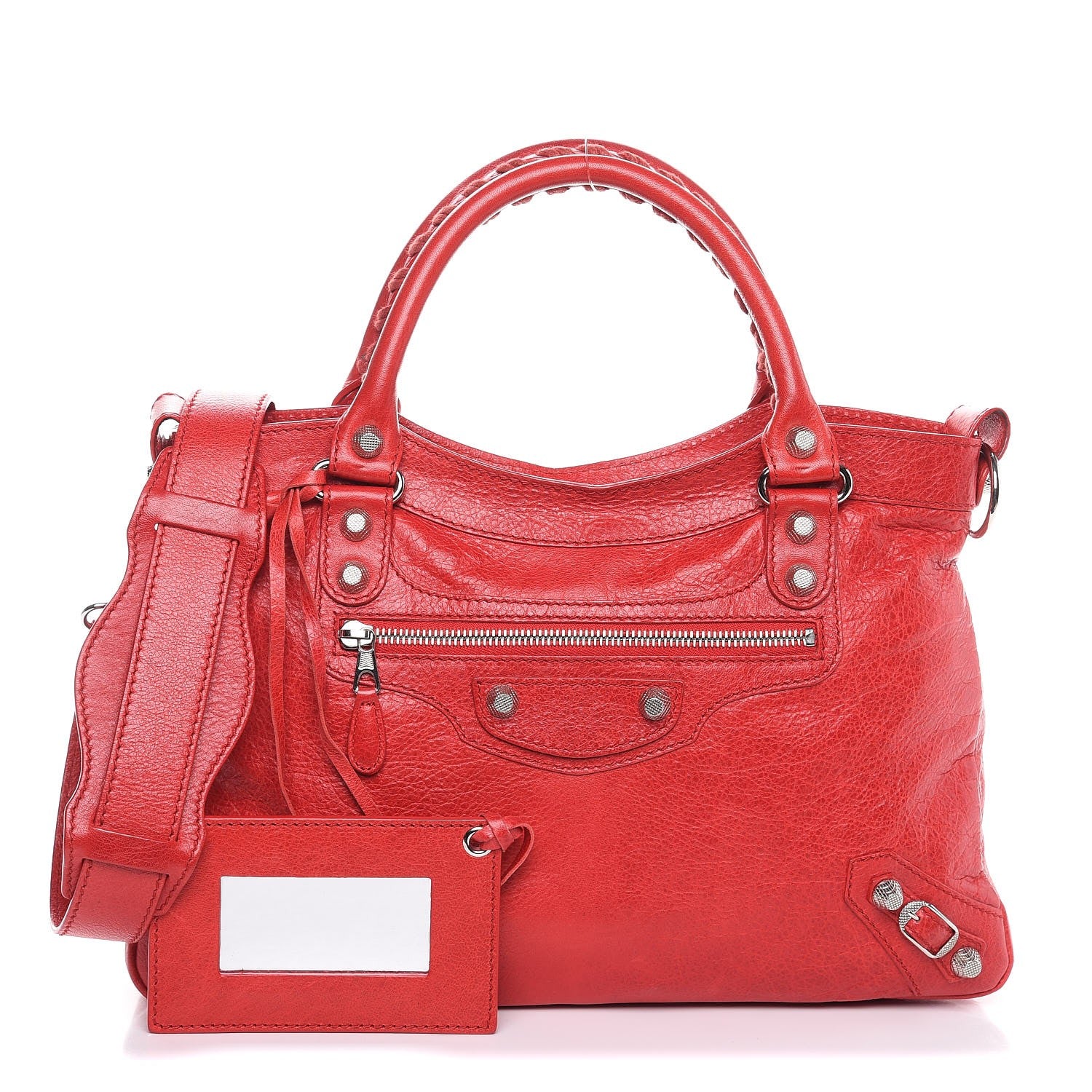 Balenciaga Agneau Giant 12 Silver Hardware Town Rouge Coquelicot 1 of 7