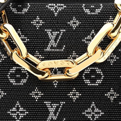Louis Vuitton Satin Beaded Embroidered Monogram Coussin BB Black 6 of 8