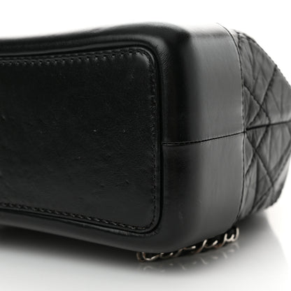 Chanel Aged Calfskin Quilted Small Gabrielle Backpack Black 10 of 11