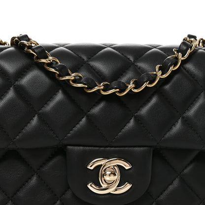 Chanel Lambskin Quilted Mini Rectangular Flap Black 8 of 11