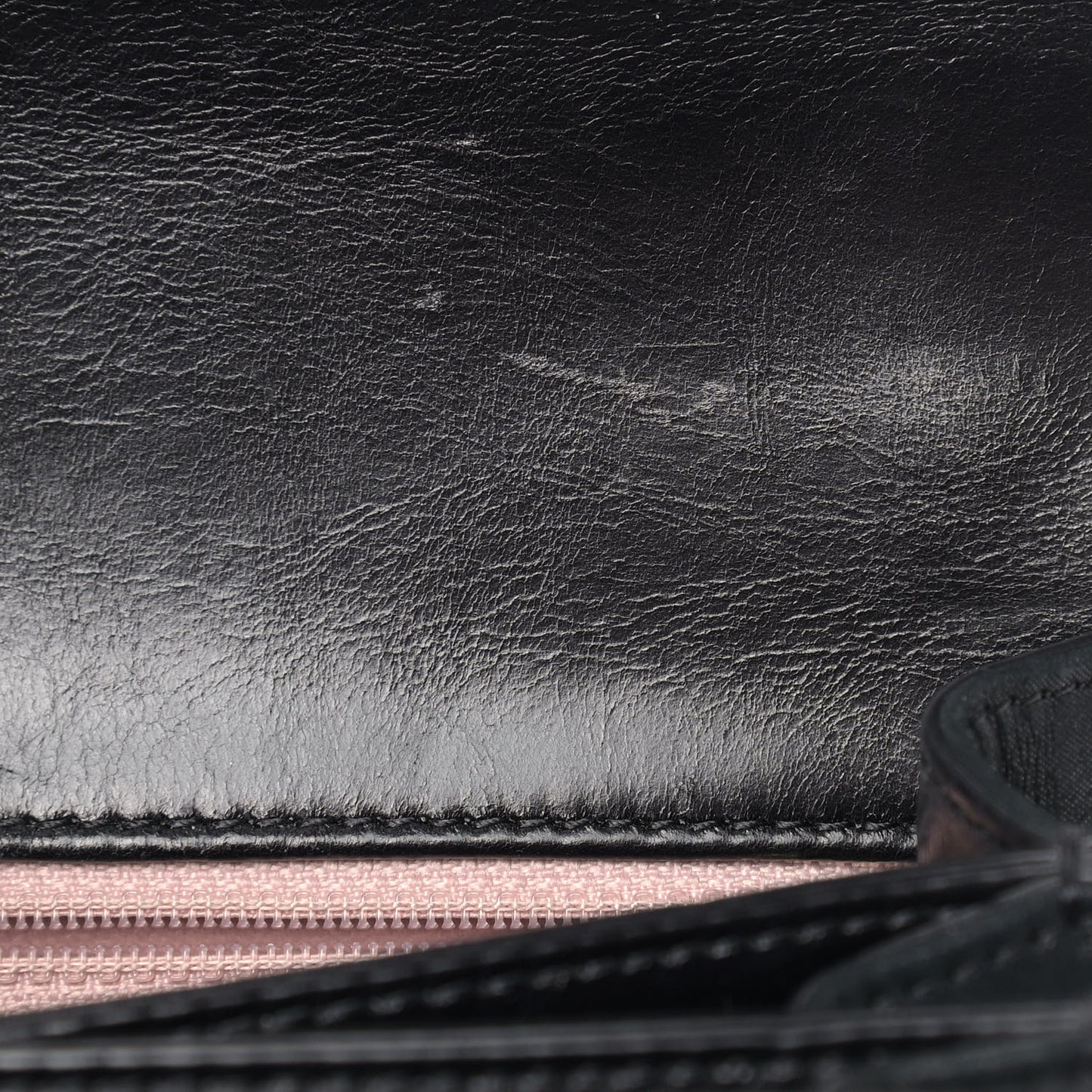 Iridescent Calfskin Quilted Mini Straight Lined Flap Black