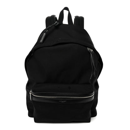 Saint Laurent Canvas City Backpack Black 1 of 11