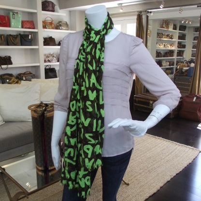 Louis Vuitton Cotton Graffiti Green 2 of 5