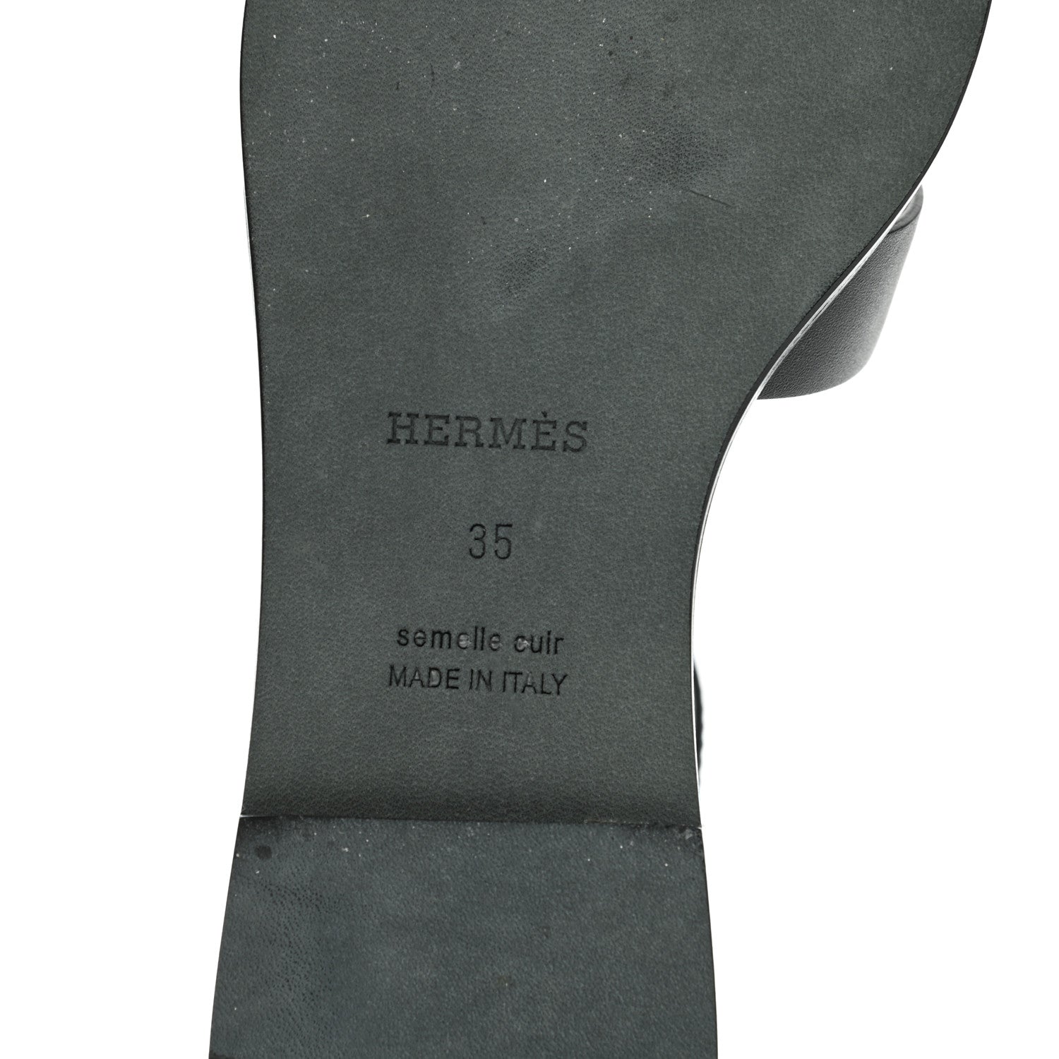Hermes Calfskin Santorini Sandals 35 Black 6 of 9